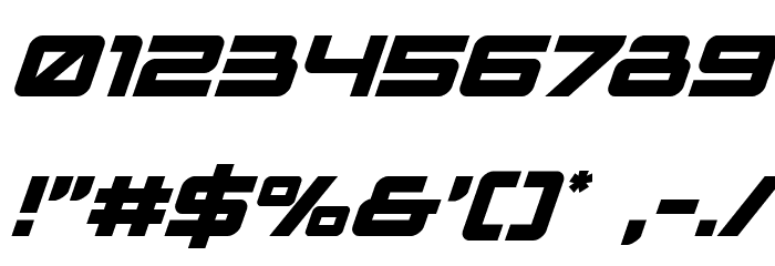 Space Ranger Italic Font OTHER CHARS