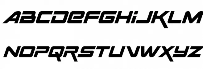Space Ranger Italic Font Litere mari