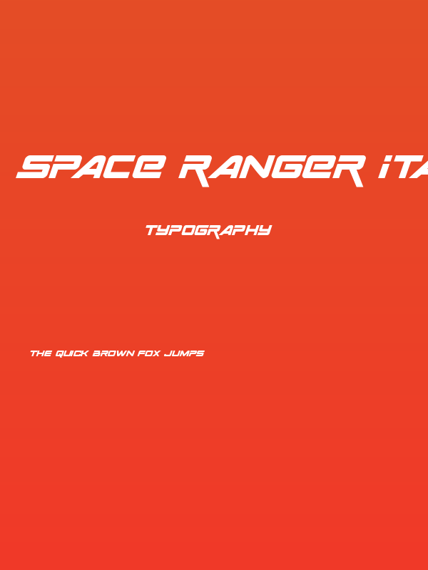 Space Ranger Italic Poster
