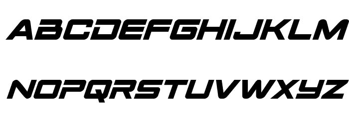 Space Ranger Italic Font LOWERCASE
