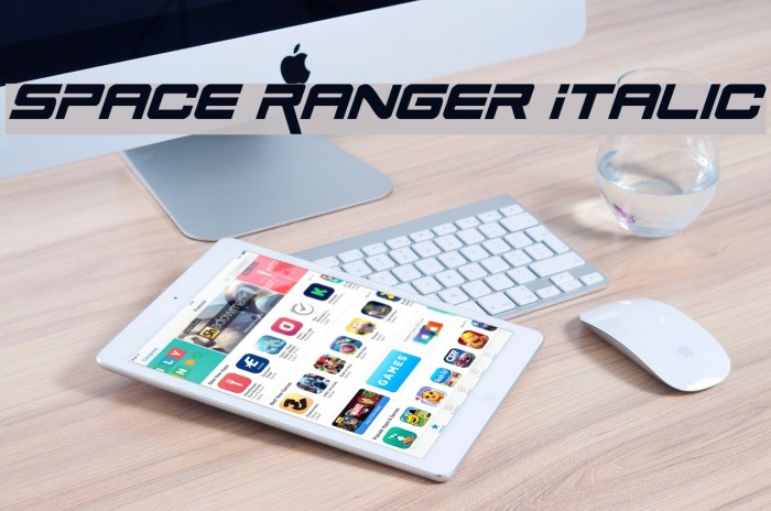 Space Ranger Italic Font examples
