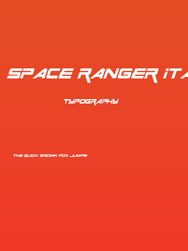 Space Ranger Italic Poster