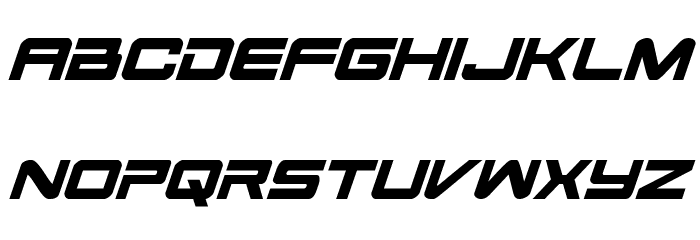 Space Ranger Italic Font LOWERCASE