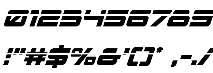 Space Ranger Laser Italic Font OTHER CHARS