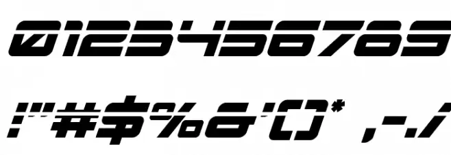Space Ranger Laser Italic Font OTHER CHARS