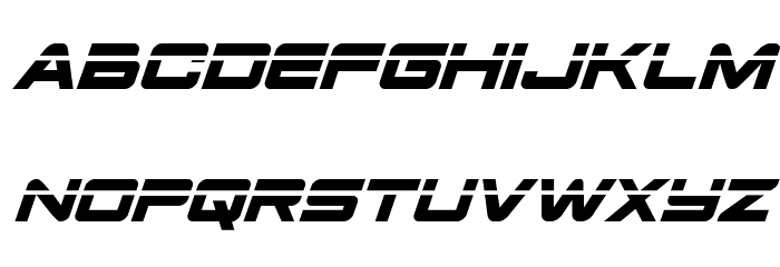 Space Ranger Laser Italic Font LOWERCASE