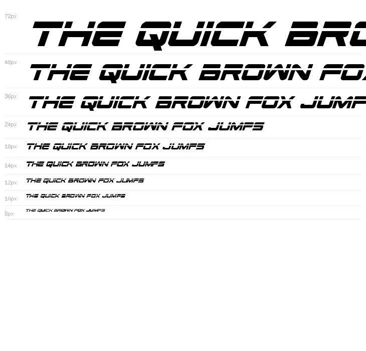 Space Ranger Laser Italic Waterfall