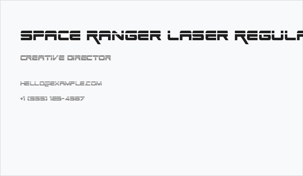 Space Ranger Laser Regular Business Card