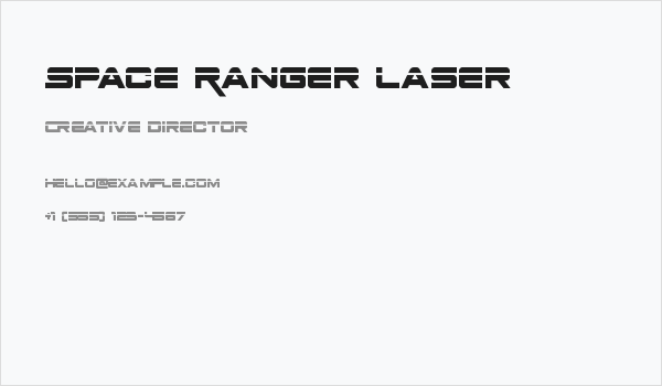 Space Ranger Laser Business Card