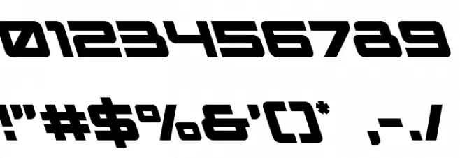 Space Ranger Leftalic Font OTHER CHARS