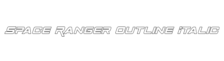 Space Ranger Outline Italic  Fuentes Gratis Descargar