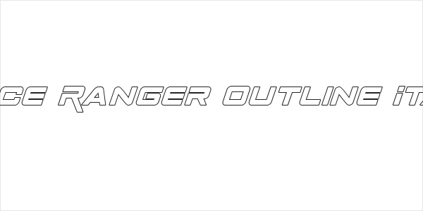 Space Ranger Outline Italic Logo