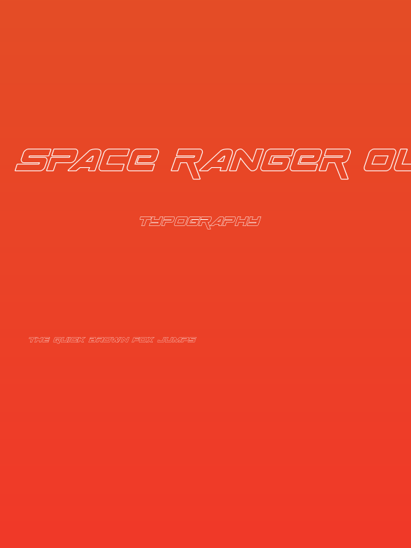 Space Ranger Outline Italic Poster