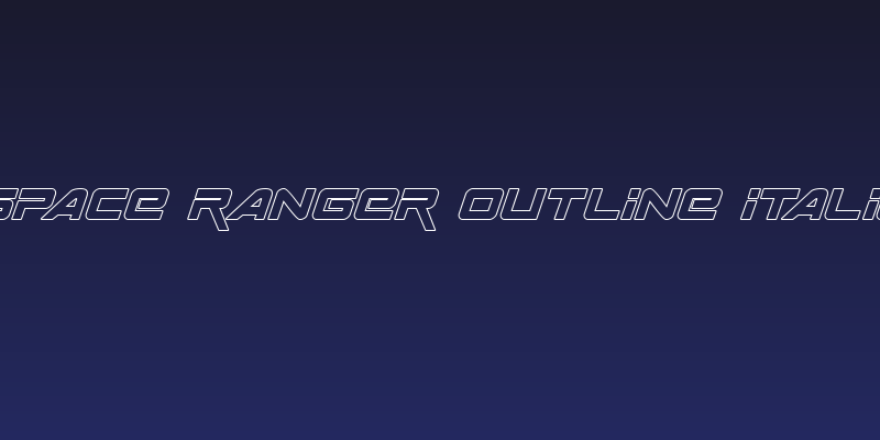 Space Ranger Outline Italic Social Header