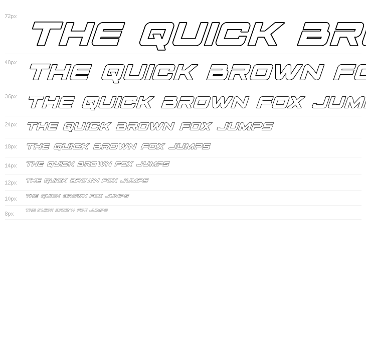 Space Ranger Outline Italic Waterfall