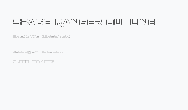 Space Ranger Outline Business Card