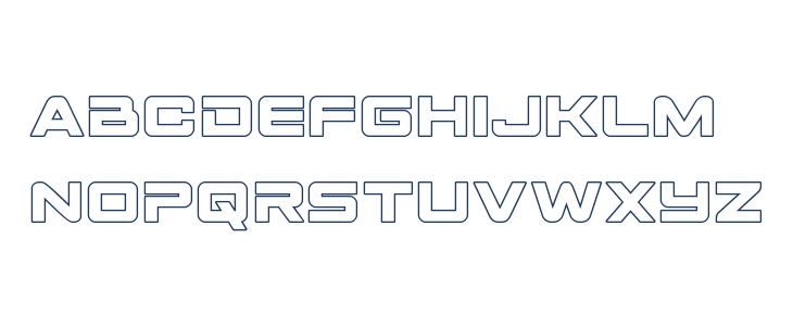Space Ranger Outline Lowercase