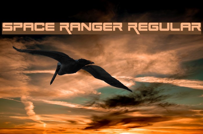Space Ranger Regular Font examples