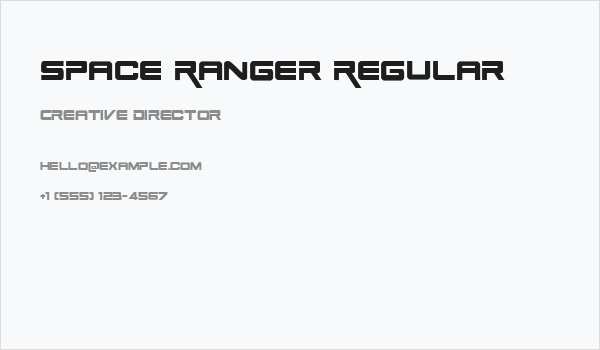 Space Ranger Regular Business Card