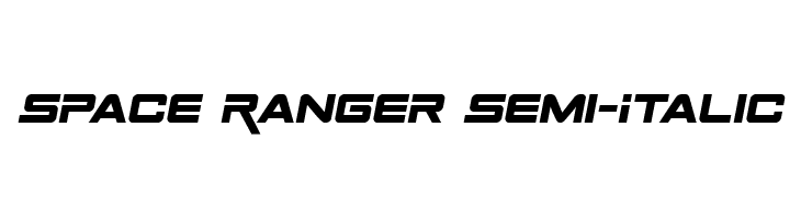 Space Ranger Semi-Italic  Скачать бесплатные шрифты