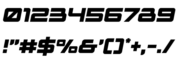 Space Ranger Semi-Italic Font OTHER CHARS