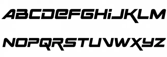 Space Ranger Semi-Italic Schriftart Groß