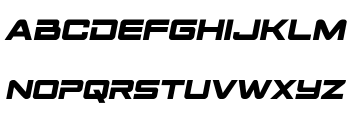 Space Ranger Semi-Italic Font LOWERCASE