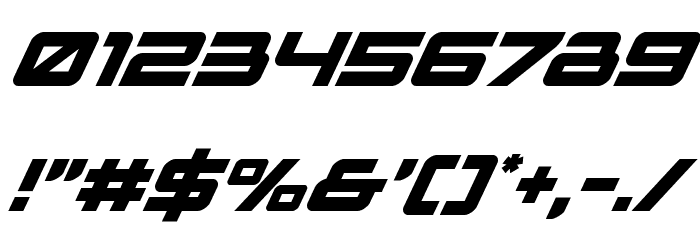 Space Ranger Super-Italic Font OTHER CHARS