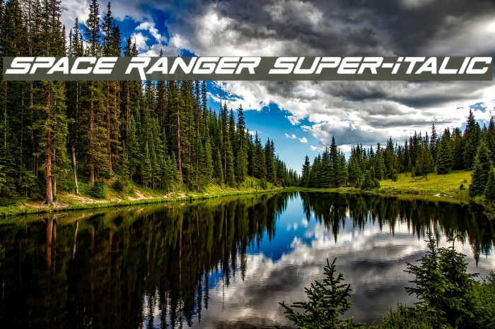 Space Ranger Super-Italic Font examples