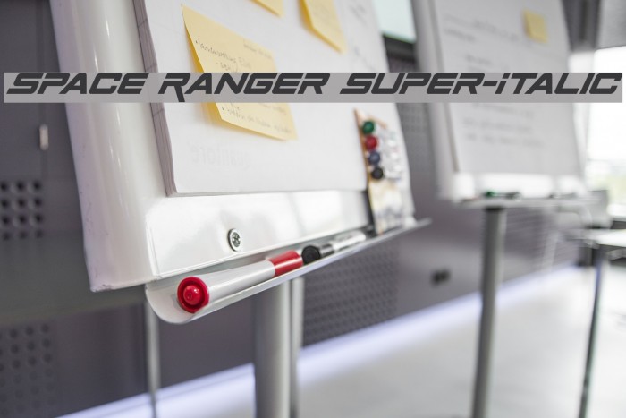 Space Ranger Super-Italic Font examples