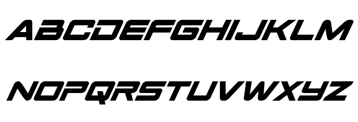 Space Ranger Super-Italic Font LOWERCASE