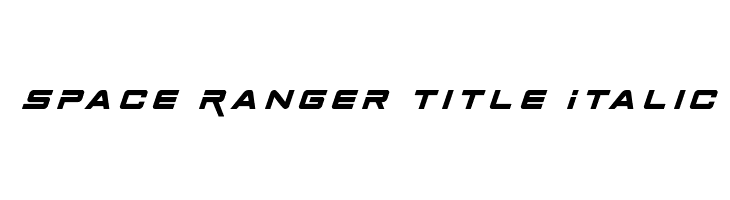 Space Ranger Title Italic  font caratteri gratis