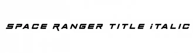 Space Ranger Title Italic  Frei Schriftart Herunterladen
