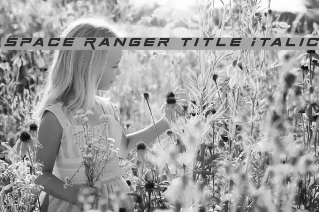 Space Ranger Title Italic Font examples