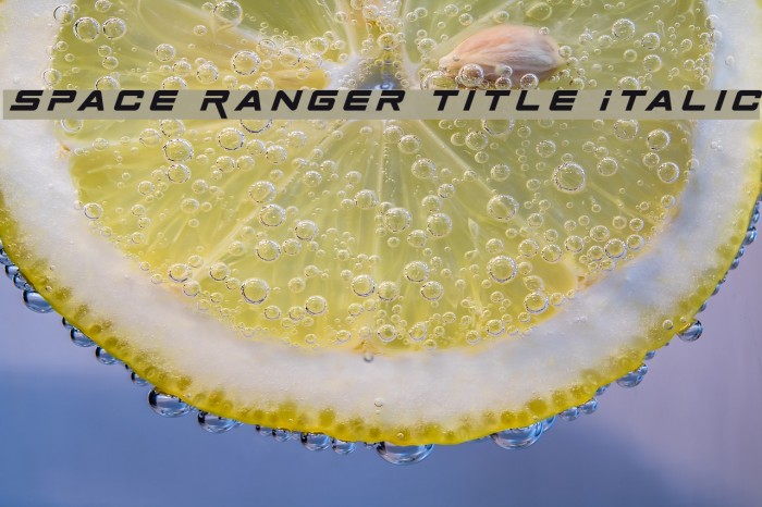 Space Ranger Title Italic Example 2