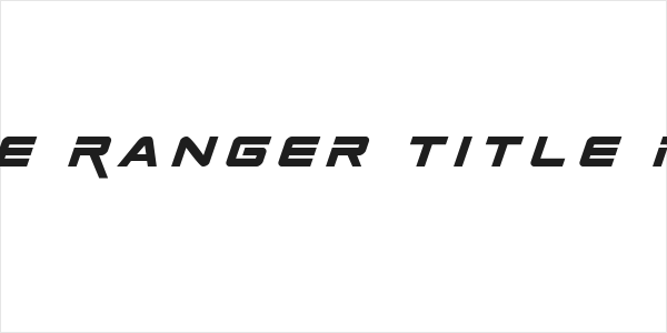 Space Ranger Title Italic Logo