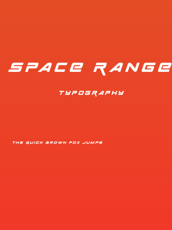 Space Ranger Title Italic Poster