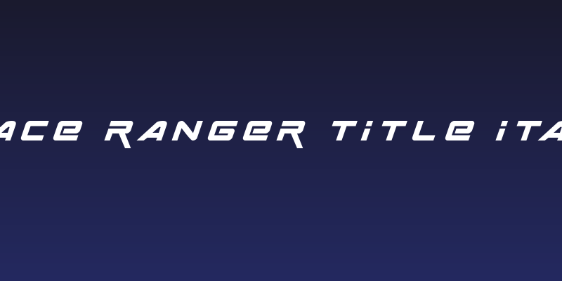 Space Ranger Title Italic Social Header