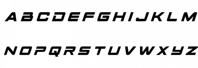 Space Ranger Title Italic Font LOWERCASE
