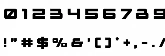 Space Ranger Title Font OTHER CHARS