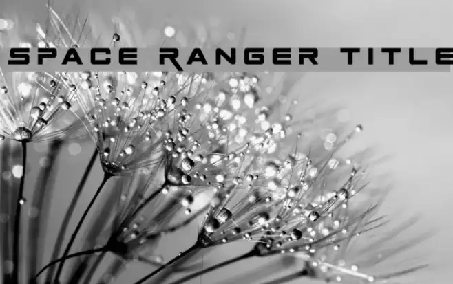 Space Ranger Title Font examples