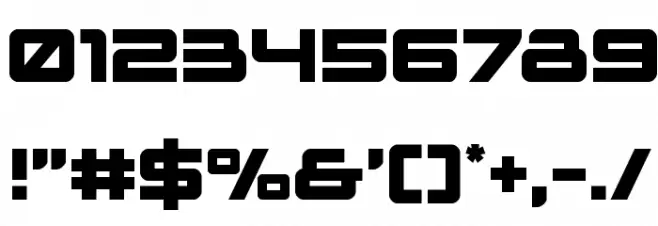Space Ranger Font OTHER CHARS