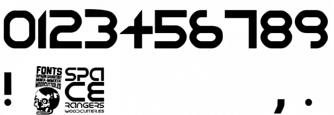 Space Rangers Font Alte caractere
