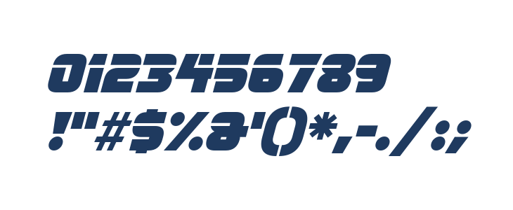 Space Rave Italic Other Characters