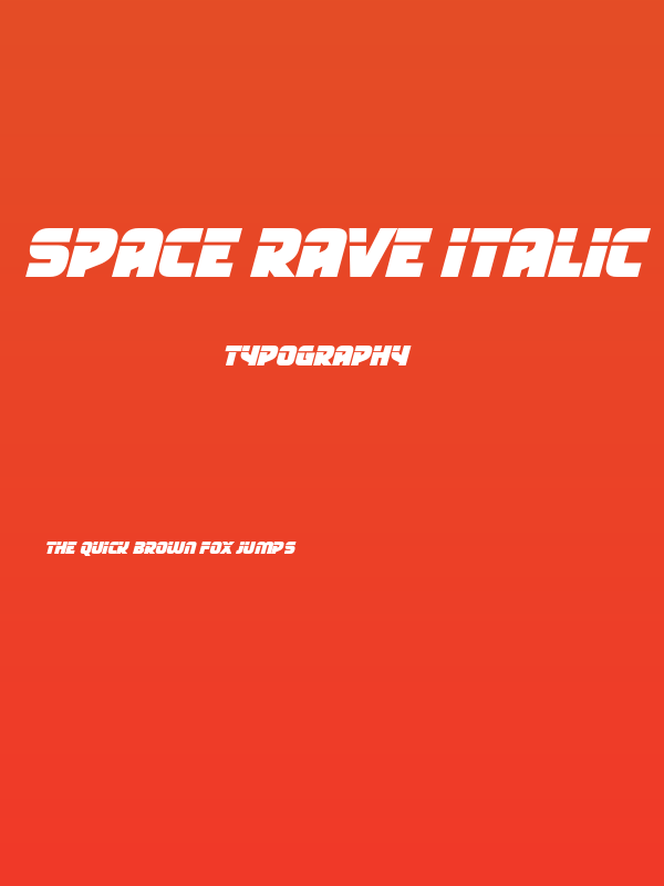 Space Rave Italic Poster