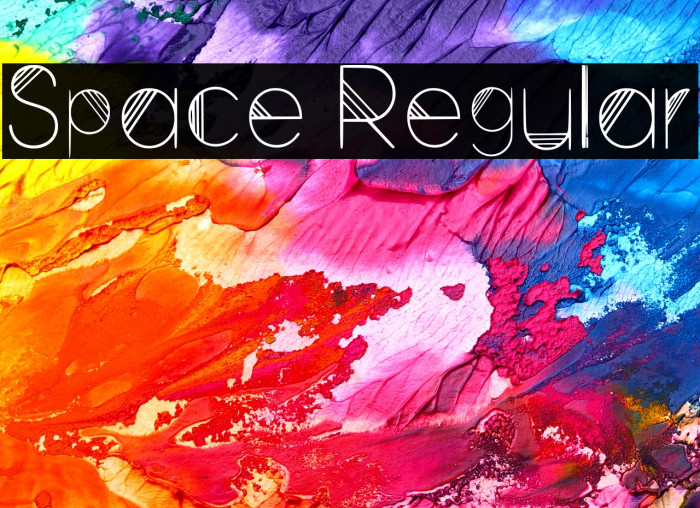 Space Regular Font examples