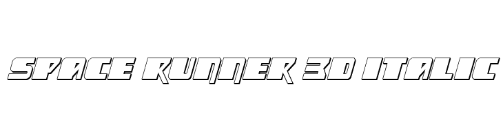 Space Runner 3D Italic  Fuentes Gratis Descargar
