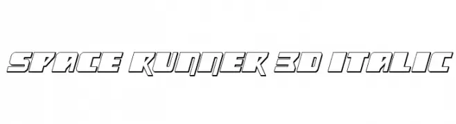 Space Runner 3D Italic  Descarca Fonturi Gratis