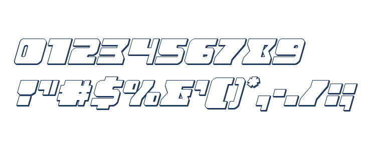 Space Runner 3D Italic Other Characters