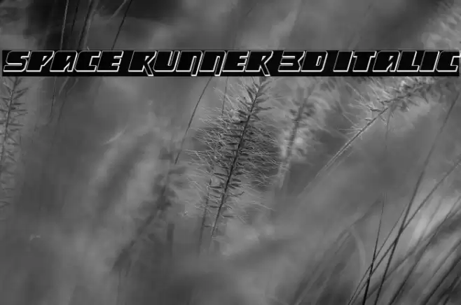 Space Runner 3D Italic Font examples